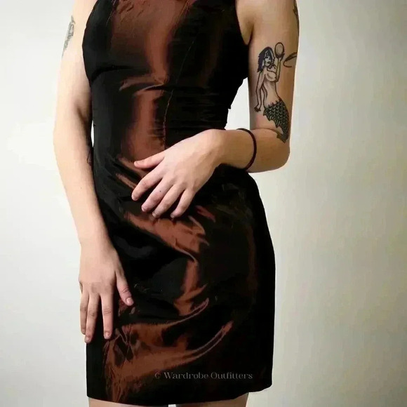 Brown Hugo Buscati Taffeta Dress - Picture 6 of 6